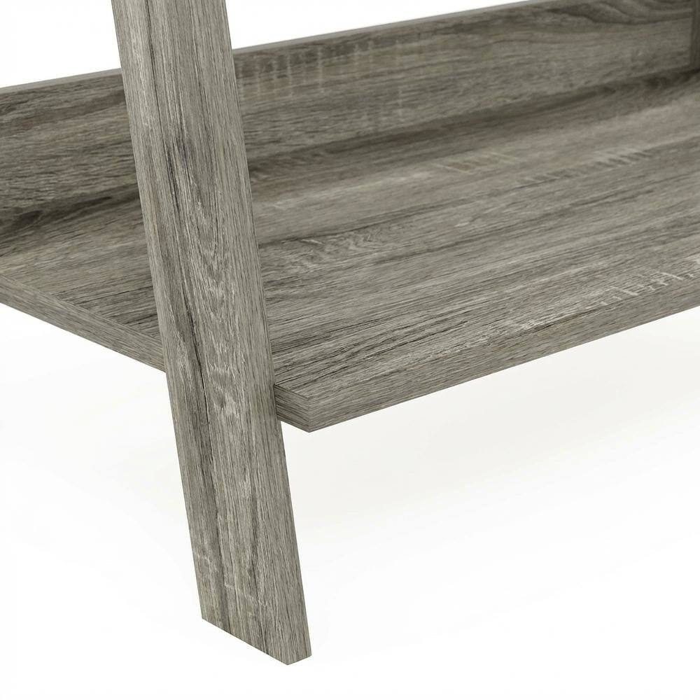 Alt View 2. FurniFact - Wooden 5-Tier Ladder Bookcase with French Oak Finish for Home Storage - French Oak.