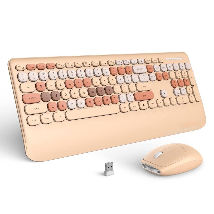 Cottage Core Computer Mouse COTTAGE And Mouse Combo Full sized Colorful Usb 2 Receiver Plug Play ...