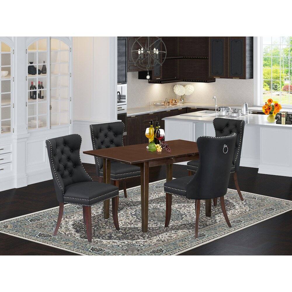 Alt View 9. East West Furniture - 5 Piece Dining Set - Red.