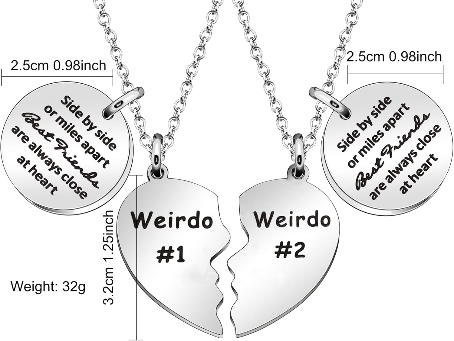Braccialetti Best Friend Compleanno Donne Ragazze Bracciali Laurea Regali di amicizia - Side by Side Or Miles Apart Best Friend are Close at Heart