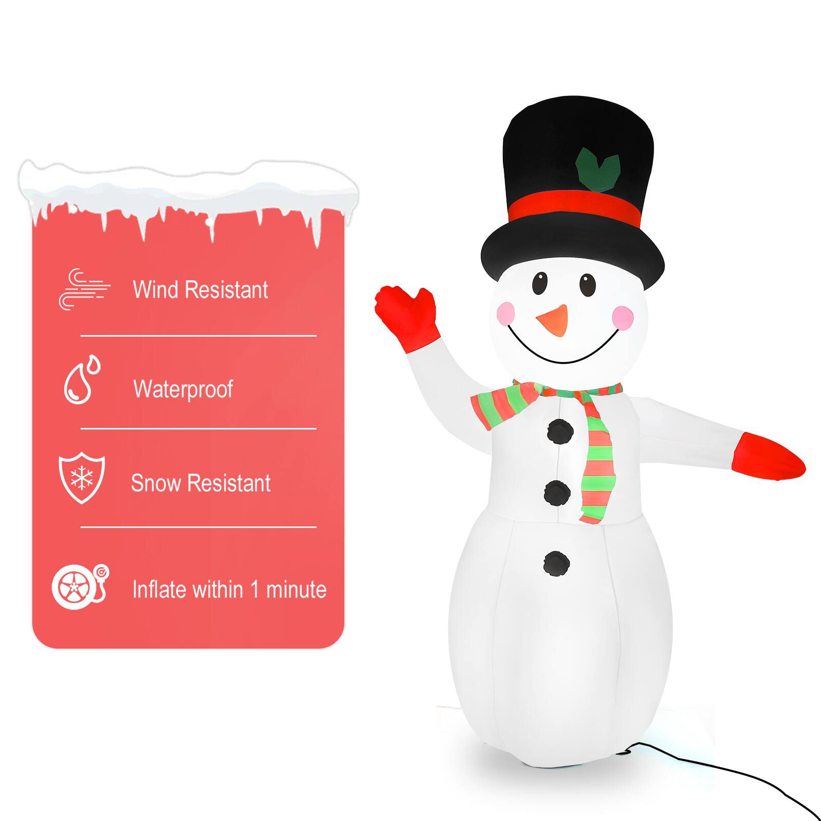 Wind Resistant  
Waterproof  
Snow Resistant  
Inflate within 1 minute