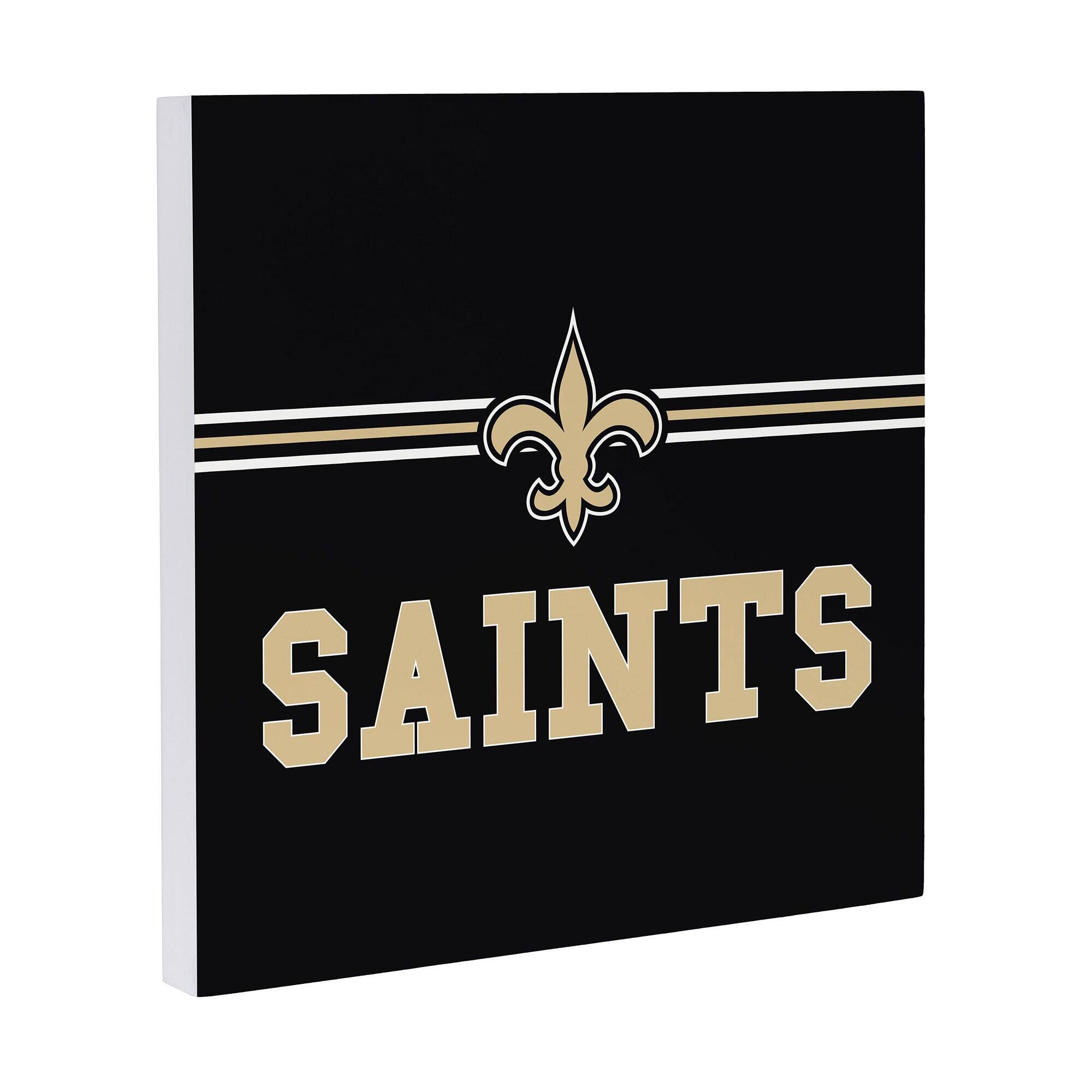Alt View 1. Evergreen Enterprises - New Orleans Saints 12" x 12" Wood Wall Sign - Multicolor.