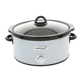 Brentwood - Scallop Pattern 4.5 Quart Slow Cooker - White