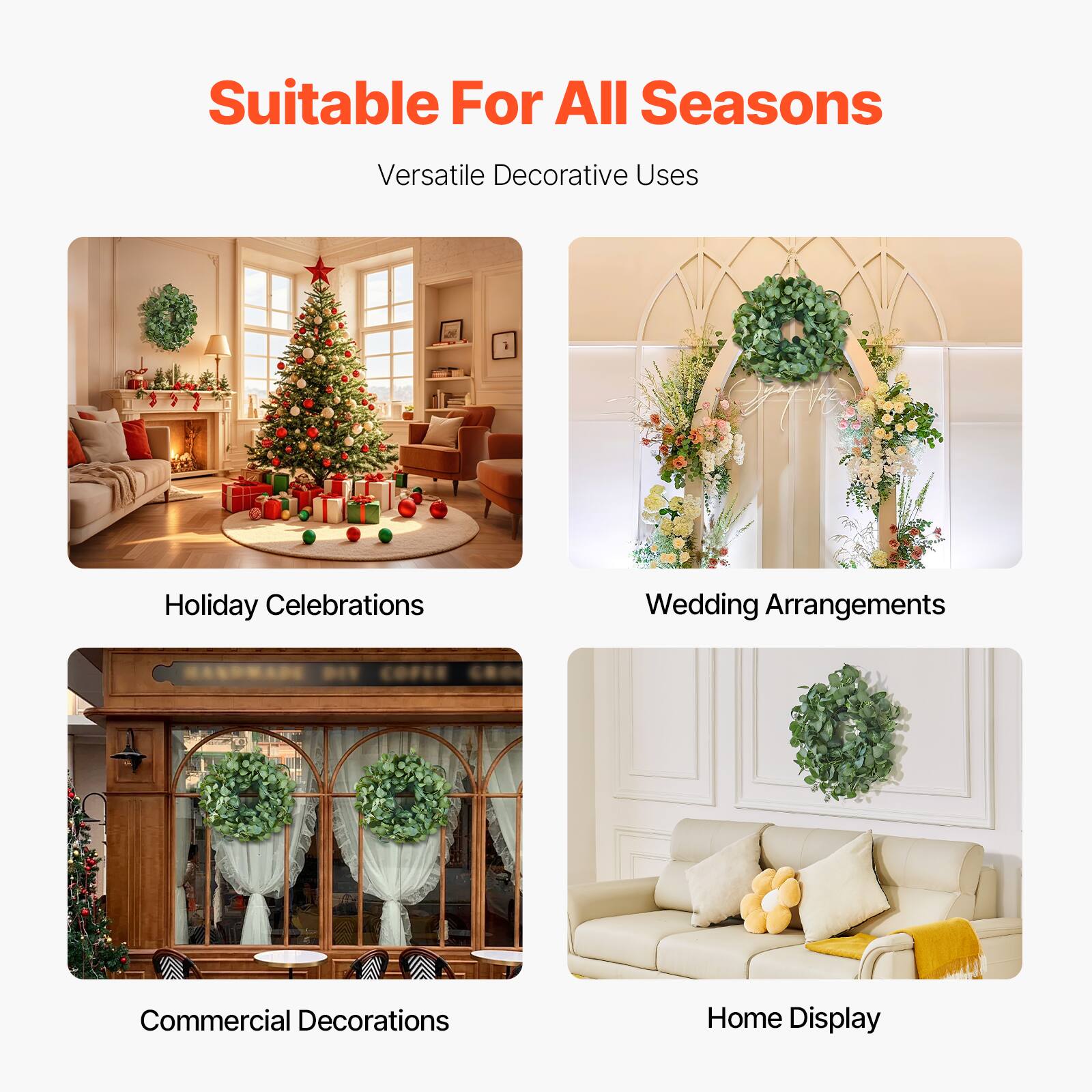 Suitable For All Seasons

Versatile Decorative Uses

Holiday Celebrations

Wedding Arrangements

Commercial Decorations

Home Display