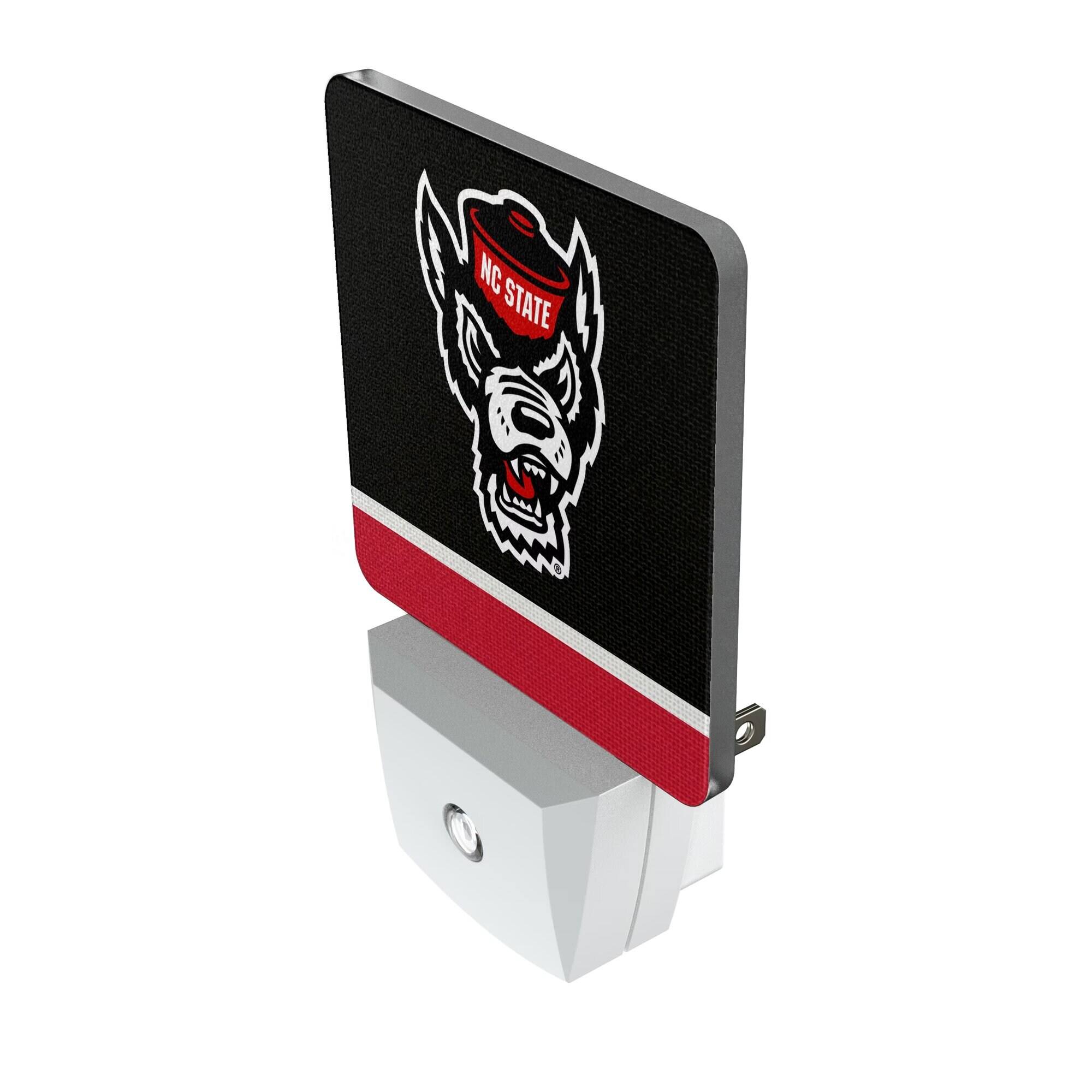 Alt View 1. Keyscaper - NC State Wolfpack Stripe Design Nightlight 2-Pack - Multicolor.