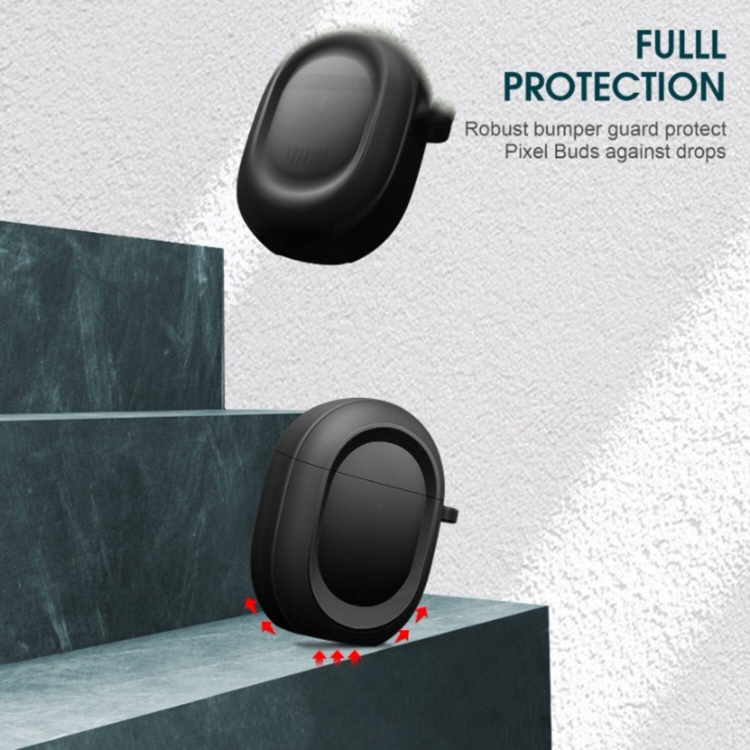 FULL PROTECTION  
Robust bumper guard protect Pixel Buds against drops