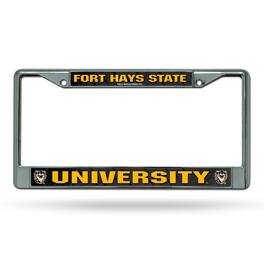 Rico Industries - Fort Hays State Tigers - 12" x 6" Standard Size - Chrome Metal License Plate Frame - Multi