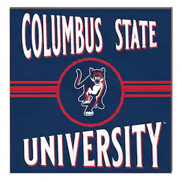 Jardine - Columbus State Cougars 10" x 10" Retro Team Sign - Blue