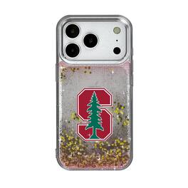 Keyscaper - NCAA - Stanford Cardinal Linen Logo iPhone Glitter Case - 13 - Multicolor