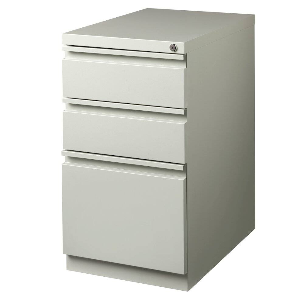 Alt View 1. Hirsh - Hirsh 23" Deep Mobile Pedestal File Cabinet 3 Drawer Box-Box-File, Light Gray - Gray.