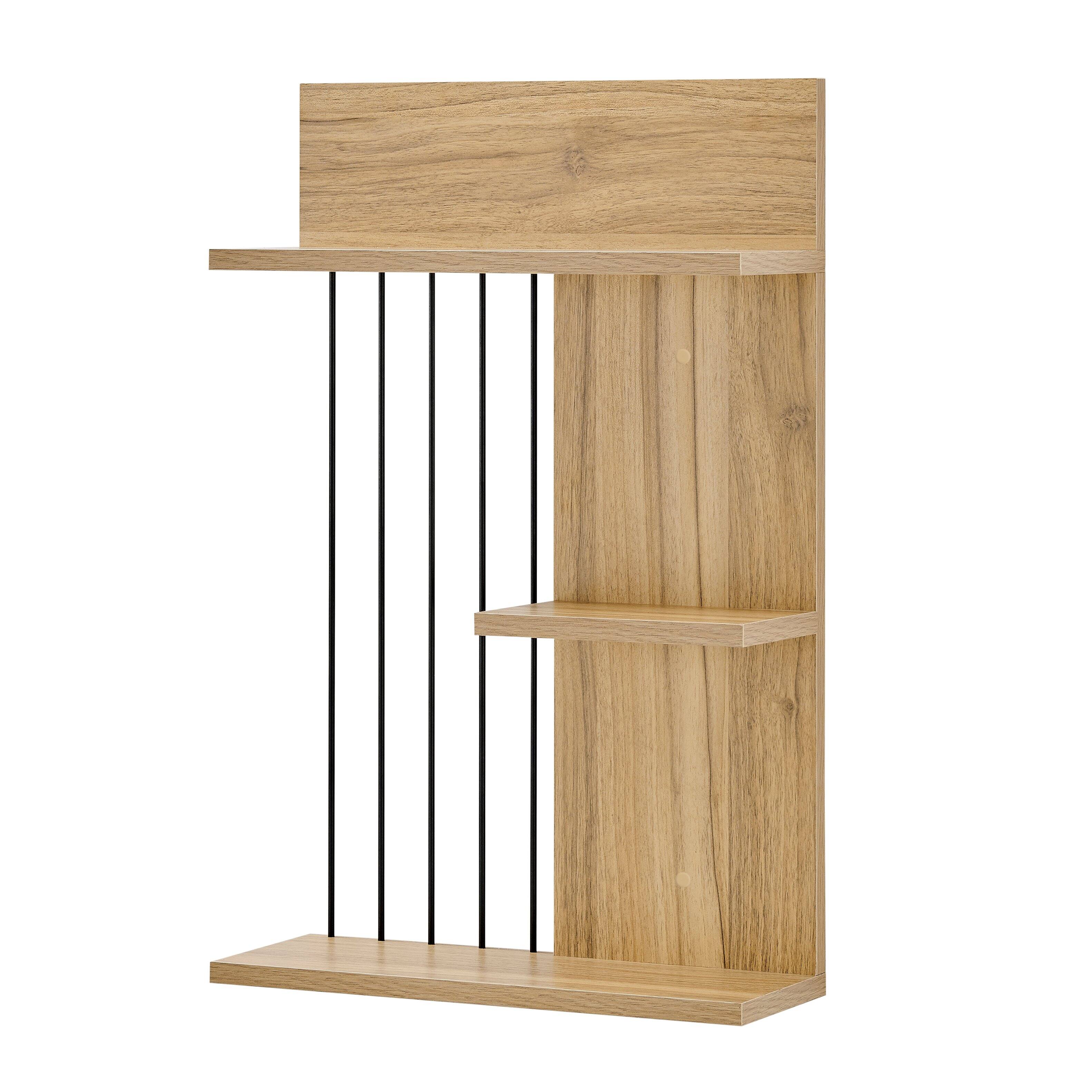 Alt View 7. Danya B - Seville Dynamic Utility Ledge Wall Shelf - Chestnut - Chestnut.