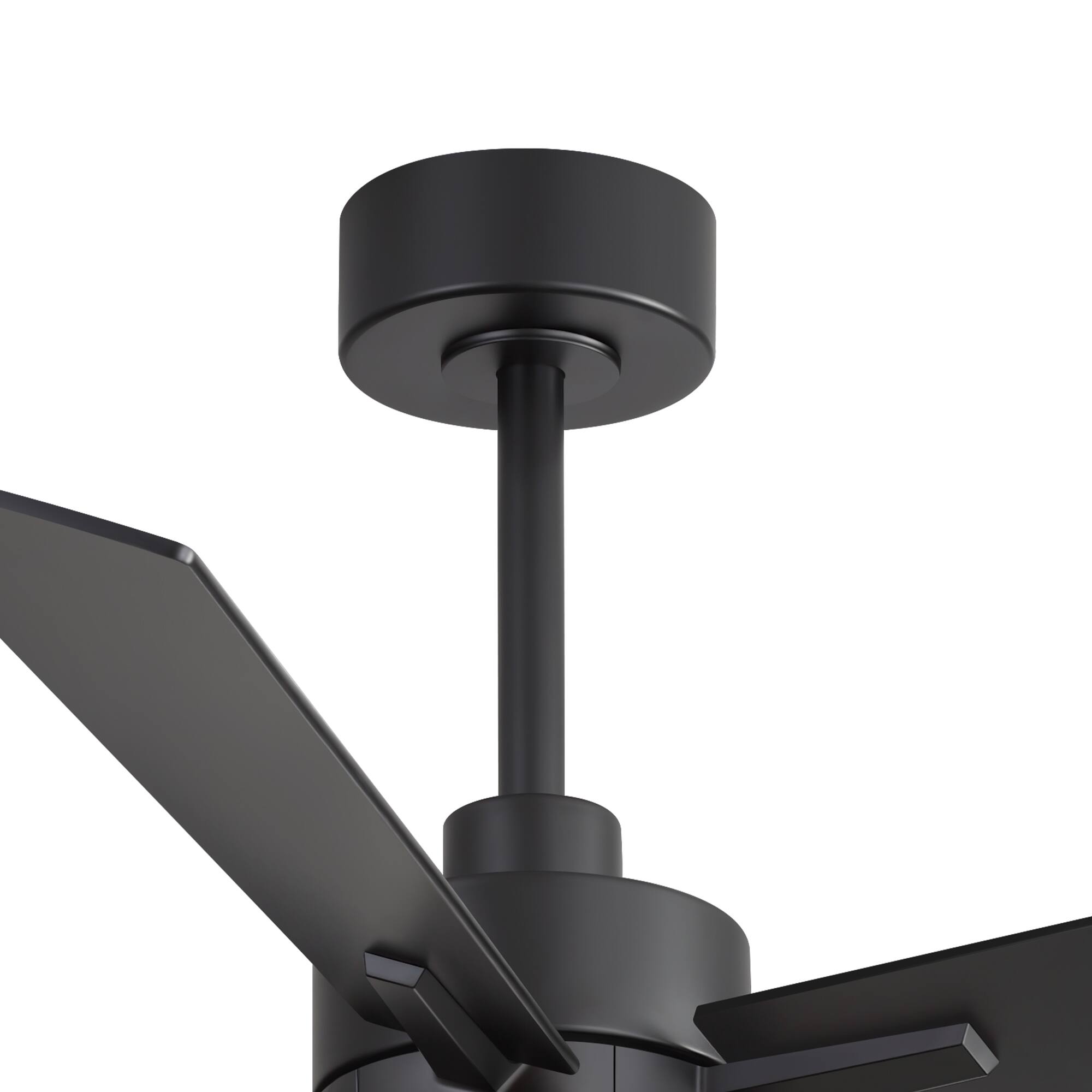 Alt View 8. Breezary - 52-Inch Ceiling Fan with LED Light, 5 Plywood Blades, Remote Control, DC Motor, Includes 5" & 10" Downrods - Black.