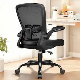 KERDOM - Office Chair for Conference Room - Ergonomic Desk Chair with Adjustable Lumbar Support, Swivel, Tilt, Breathable Mesh - Black