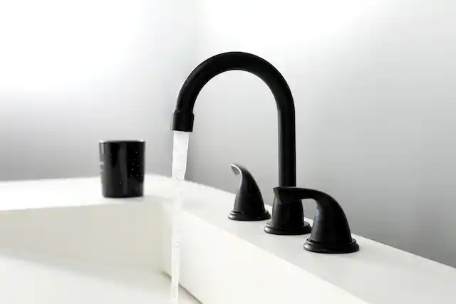 Front. Bothwa Home - Bothwa Home Bathroom Faucet For bathroom Sink With Two Handles And Supply Lines - Matt black.