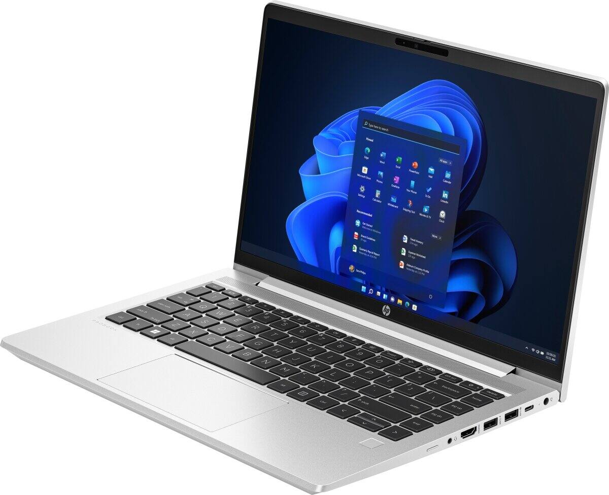 Alt View 1. HP - ProBook 445 G10 14" FHD AMD Ryzen 3-7330U 2.3 GHz 8 GB DDR4 256 GB SSD AMD Radeon Graphics Windows 11 Pro Laptop - Silver.
