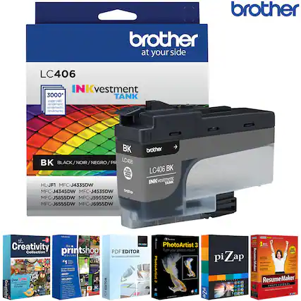 brother at your side LC406 INKvestment TANK 3000* page yield rendement rendimiento BK BLACK / NOIR NEGRO PR LC406 FOK POURZ HL-JF1 MFC-J4335DW MFC-J4345DW MFC-J4535DW MFC-J5855DW MFC-J5955DW MFC-J6555DW MFC-J6955DW brother LC406 BK entond INK INKvestment TANK
the meve Creativity the Collection printshop PDF EDITOR DESURS DEARD - L BOCUMIENTS - " - Beson 480O- Over S 900 193,000+ Creativity D Pertonel Commercial PC EDITOR PDF PhotoArtist 3 Turn your photos into art PhotoArtist E piZap pi Zap Resume Maker Resume Maker PROFESSIONAL - - 5