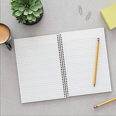 Alt View 3. Staples - Premium 3-Subject Notebook, 5.88" x 9.5", College Ruled, 138 Sheets - Black.