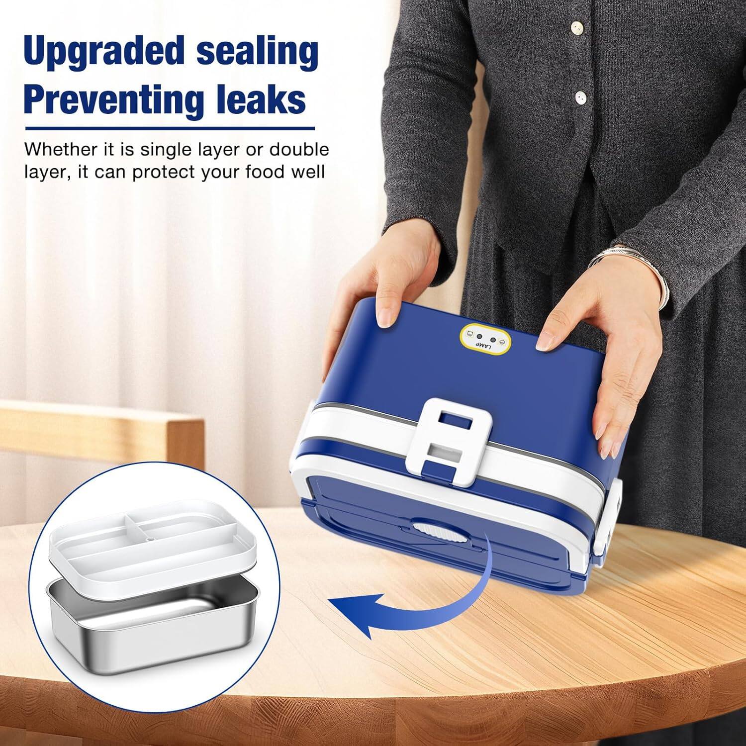 Upgraded sealing  
Preventing leaks  

Whether it is single layer or double layer, it can protect your food well