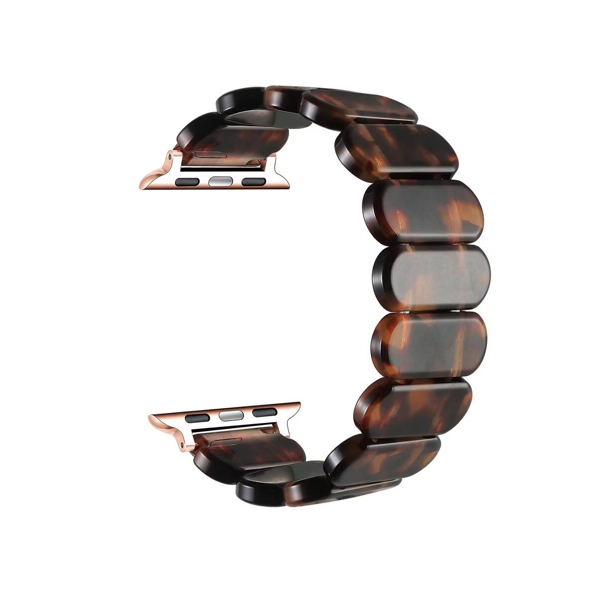 Front. Posh Tech - Posh Tech Reese Resin Band for Apple Watch - Brown: Compatible Smartwatch Accessory - Brown.