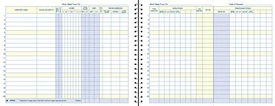 Alt View 1. TOPS - Payroll Record Book, 8 1/2" x 11" - Blue.
