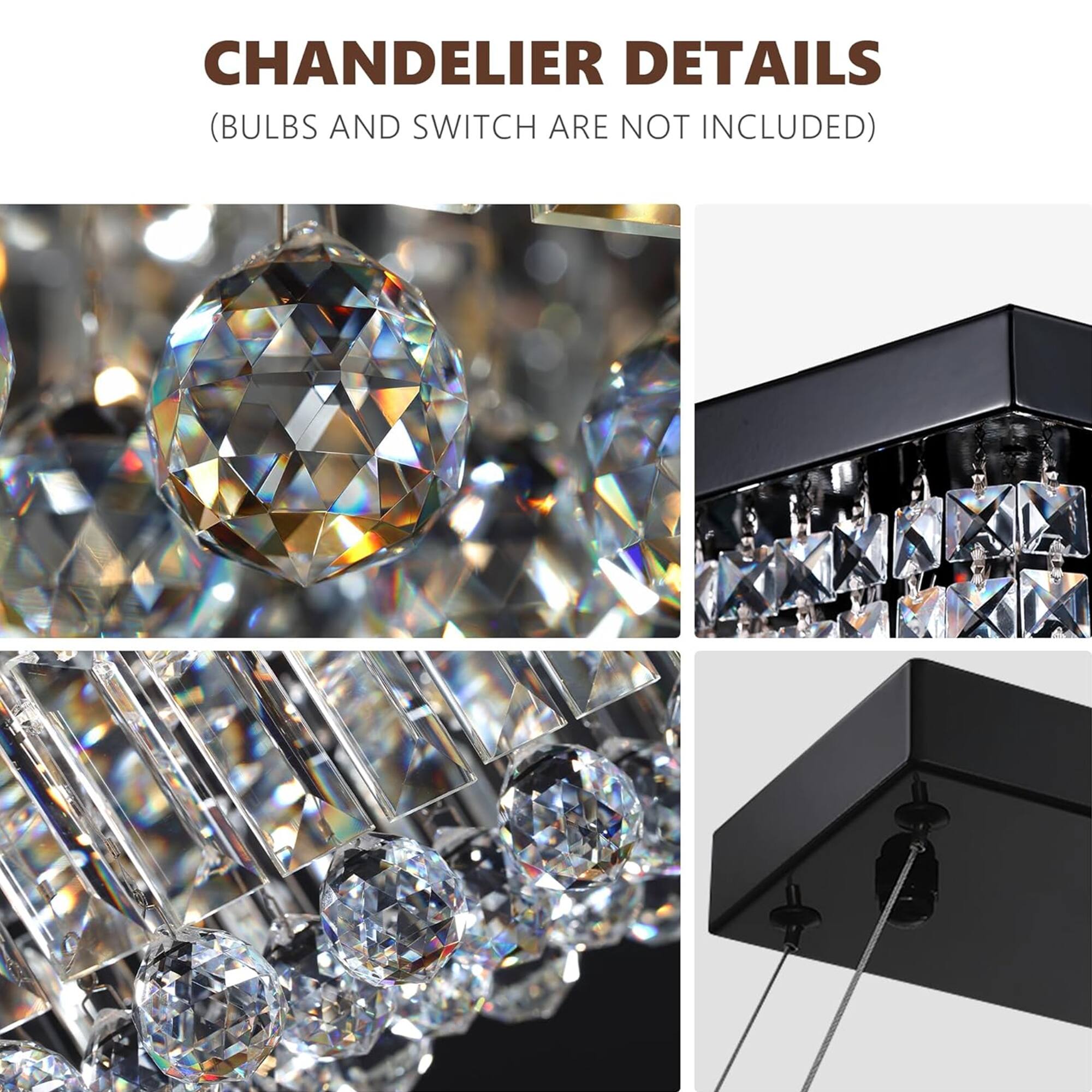 CHANDLER DETAILS (BULBS AND SWITCH ARE NOT INCLUDED)