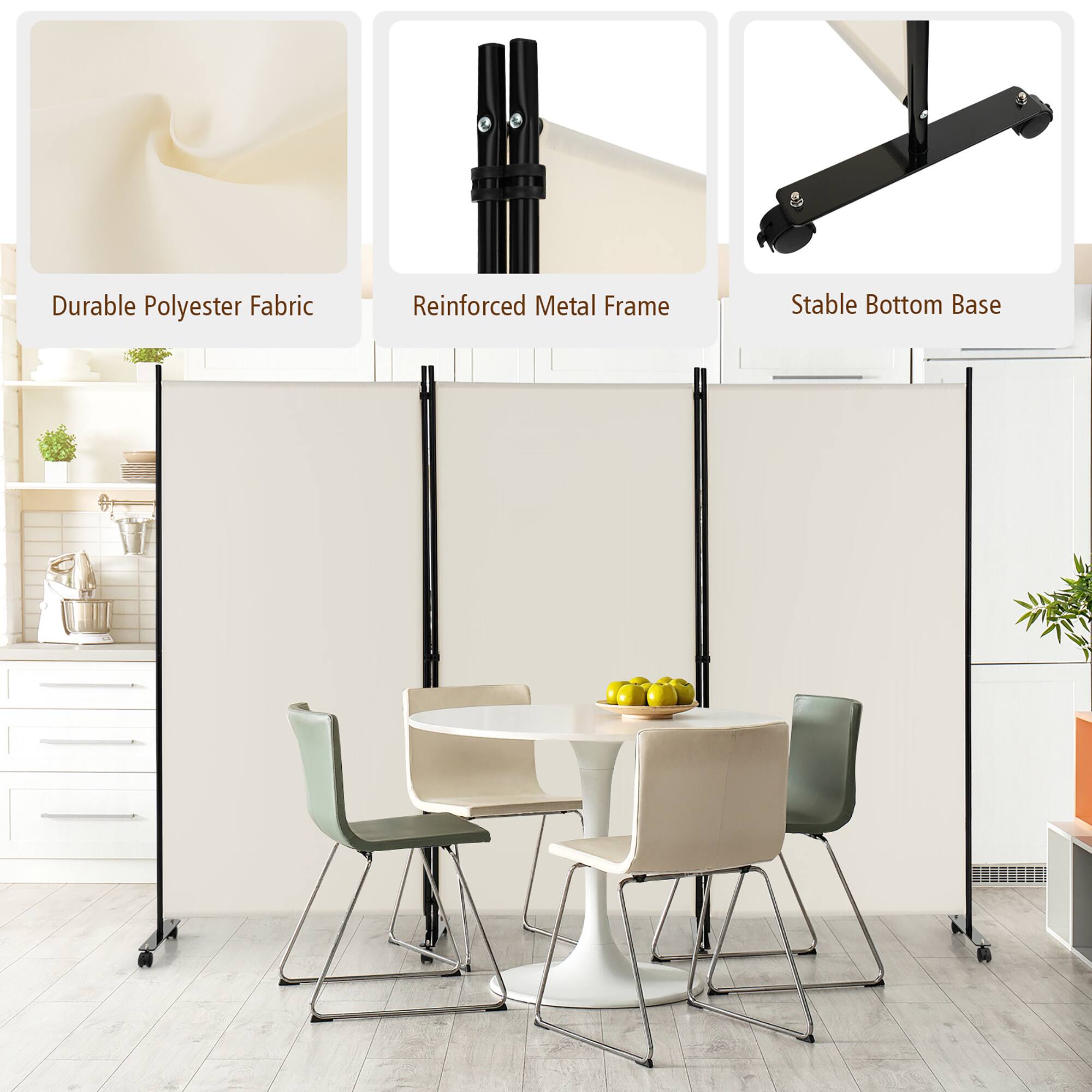 Durable Polyester Fabric  
Reinforced Metal Frame  
Stable Bottom Base