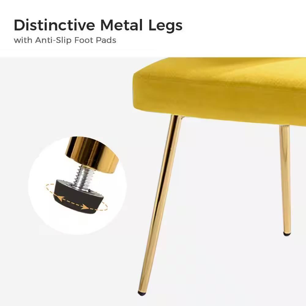 Distinctive Metal Legs with Anti-Slip Foot Pads