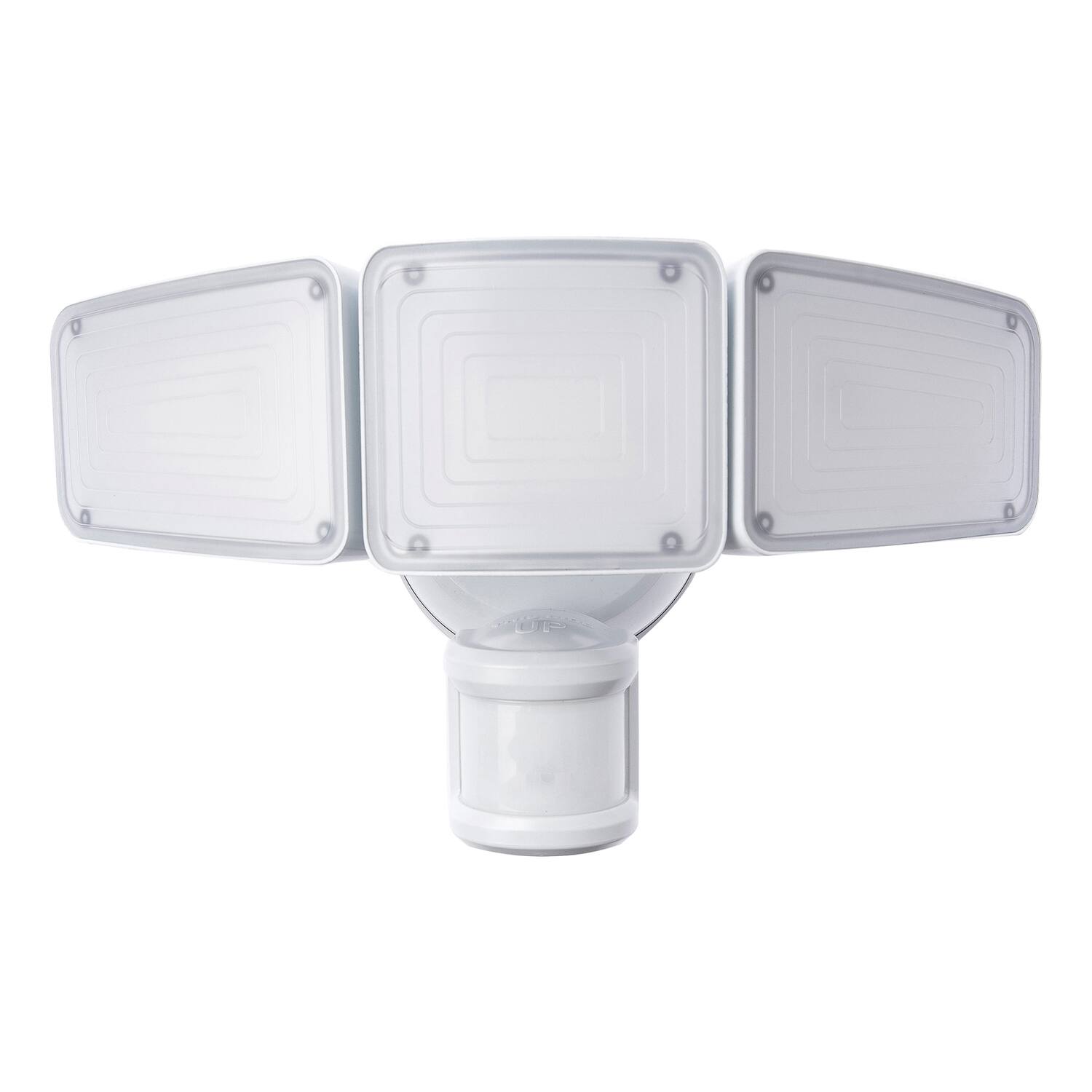 Alt View 5. Home Zone Security - SMD 240° 3-Light Motion-Sensing Linkable LED Flood Light, 5,000 Lumens - White.