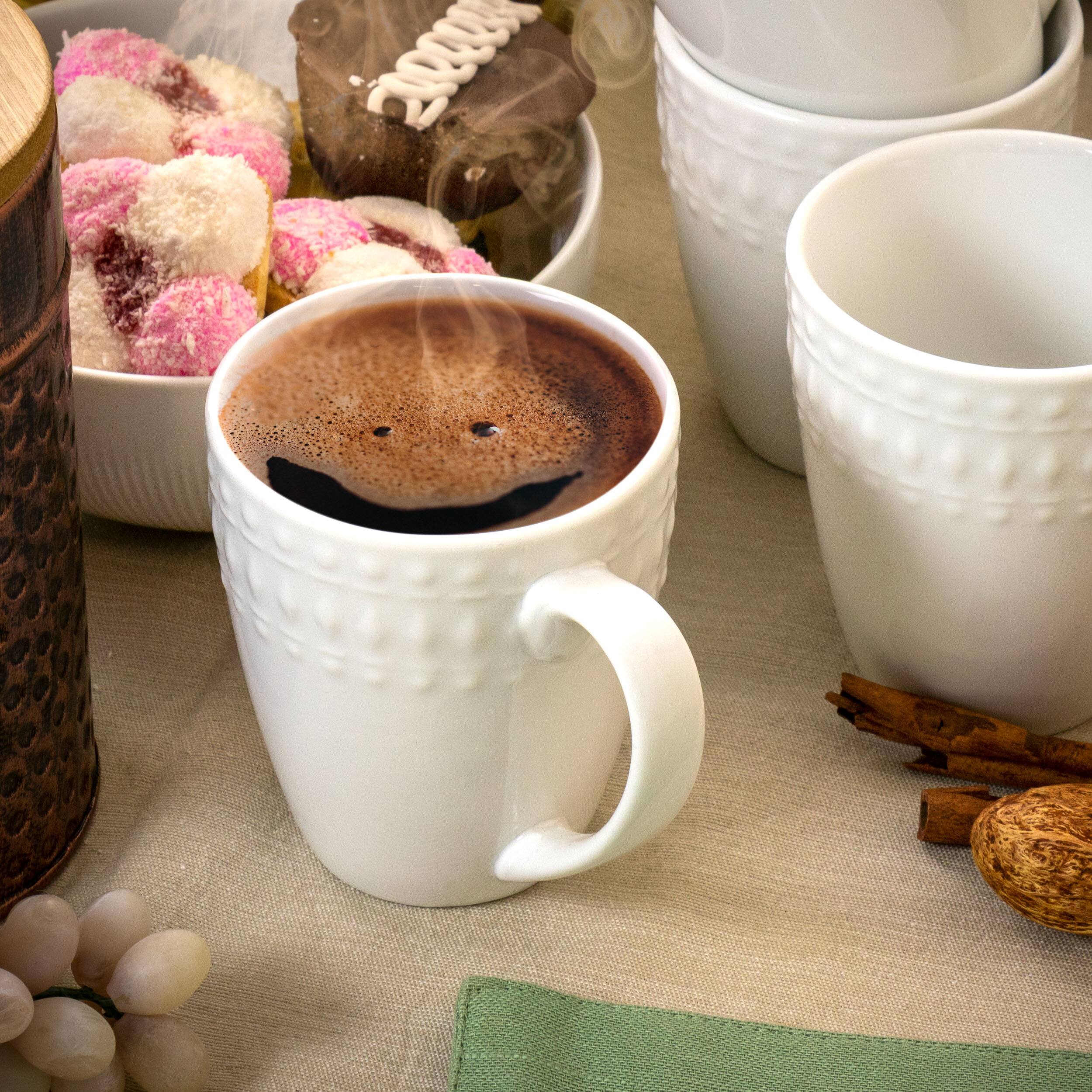 Alt View 10. Elama - Elama Cara 6 Piece 10 Ounce Porcelain Cup Set in White - White.