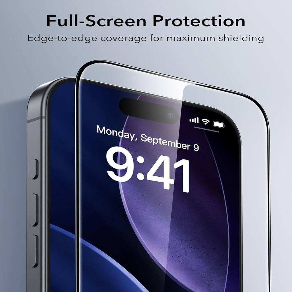 Full-Screen Protection  
Edge-to-edge coverage for maximum shielding  

Monday, September 9  
9:41