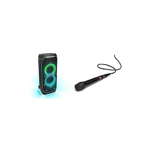 JBL - PartyBox Ultimate Powerful Portable Bluetooth Party Speaker with Dynamic Light Show with PBM100 Wired - Black