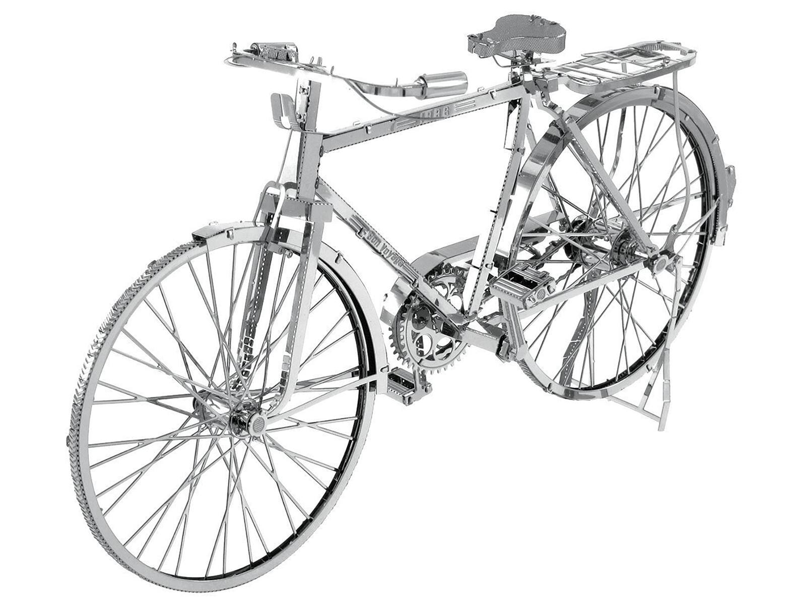 Alt View 3. Metal Earth - Model Kit Classic Bicycle "Bon Voyage" (Challenging Difficulty) Steel Model by Metal Earth.