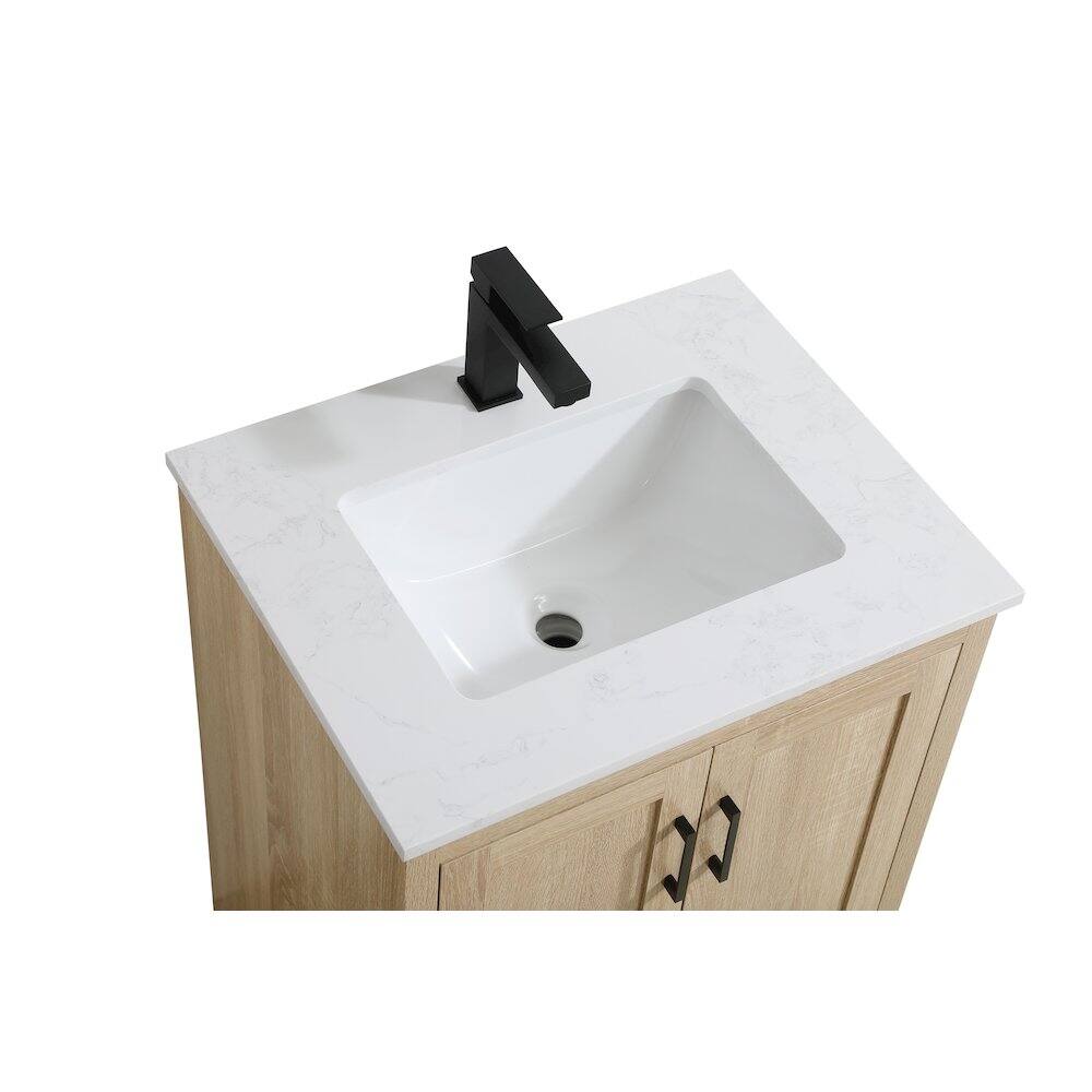 Back. Elegant Kitchen and Bath - Finnley 24 Inch Single Bathroom Vanity In Mango Wood - Mango Wood.
