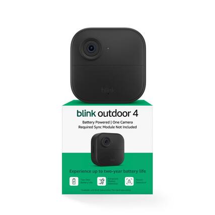 blink outdoor 4
Battery Powered | One Camera Required Sync Module Not Included
Experience up to two-year battery life
Two-Year Battery Life
Enhanced Motion Detection
Person Detection*
Available with Blink Subscription
*Plus sold separately