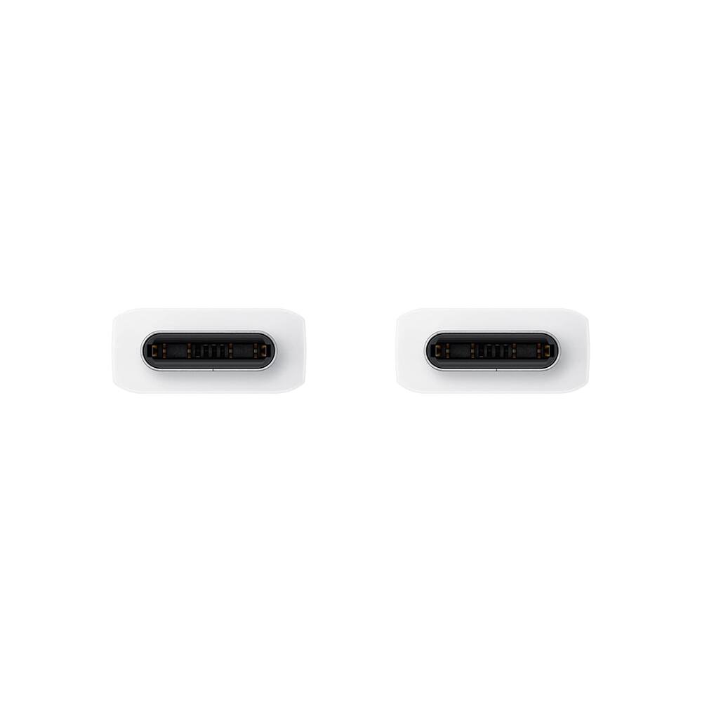 Angle. Samsung - Samsung USB Cable 3A (USB-C to USB-C) - White - White.