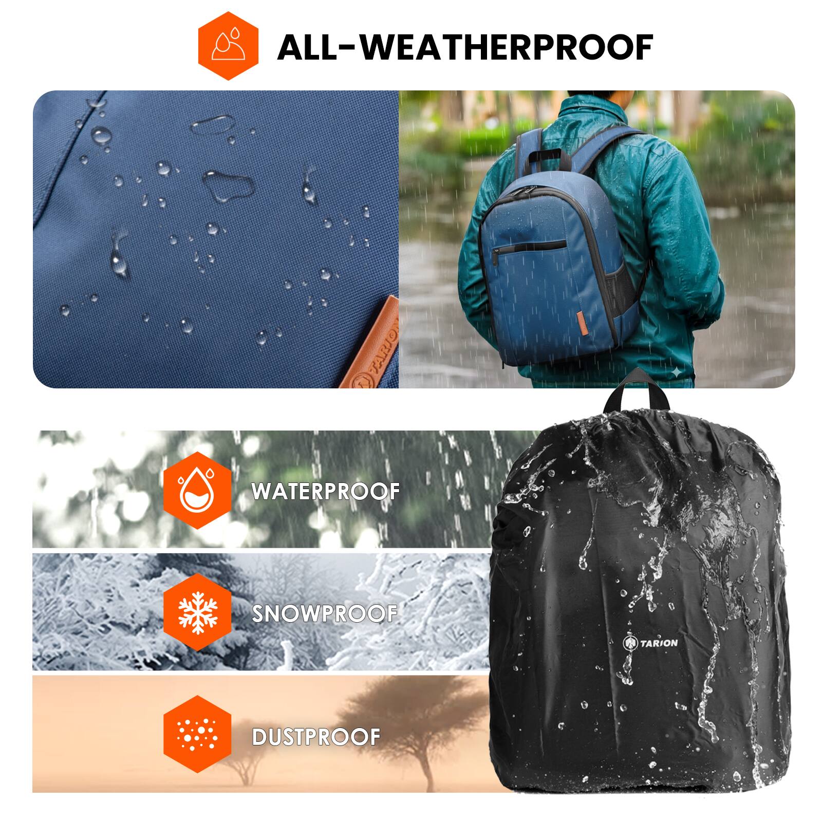 ALL-WEATHERPROOF

WATERPROOF

SNOWPROOF

DUSTPROOF