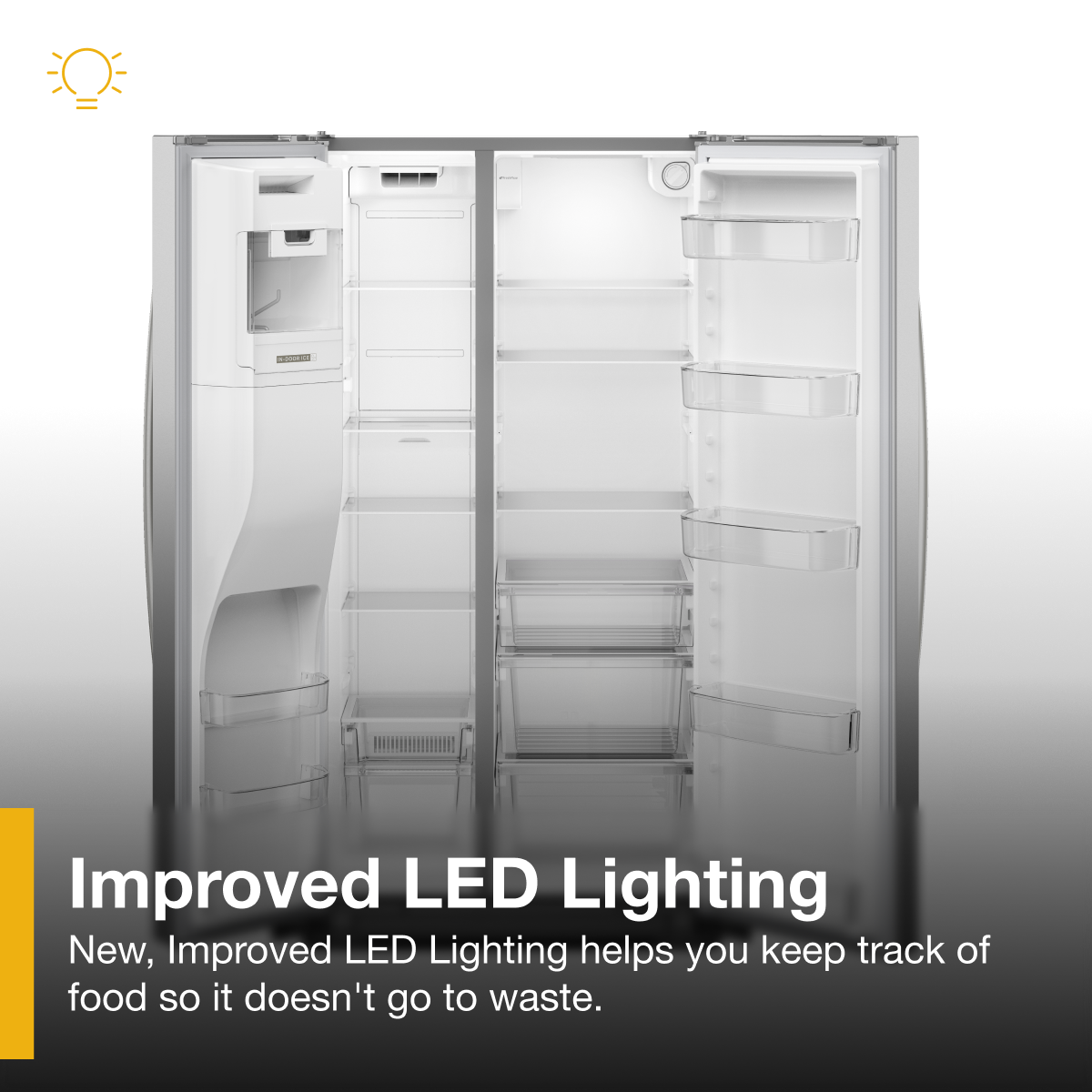 Alt View 3. Whirlpool - 21 Cu. Ft. Side-by-Side Counter-Depth Refrigerator with TruCool System - Fingerprint-Resistant Stainless Finish.