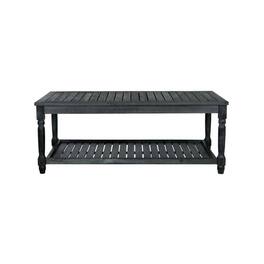Safavieh - Outdoor Collection Oakley Dark Slate Grey Coffee Table - Gray
