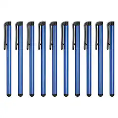 Front. Unique Bargains - 10pcs Stylus Pens Universal Capacitive Stylus Pencil Sensitivity for All Capacitive Touch Screen Device - Navy Blue.