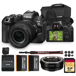 Canon - EOS R6 Mark III Mirrorless Camera with 24-105mm f/4-7.1 IS STM Lens + More