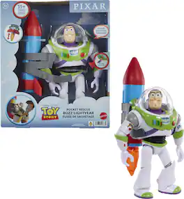 Mattel - Pixar Toy Story Buzz Lightyear 10-in Action Figure Toy with Rocket & Sounds - Collectibles - Multicolor