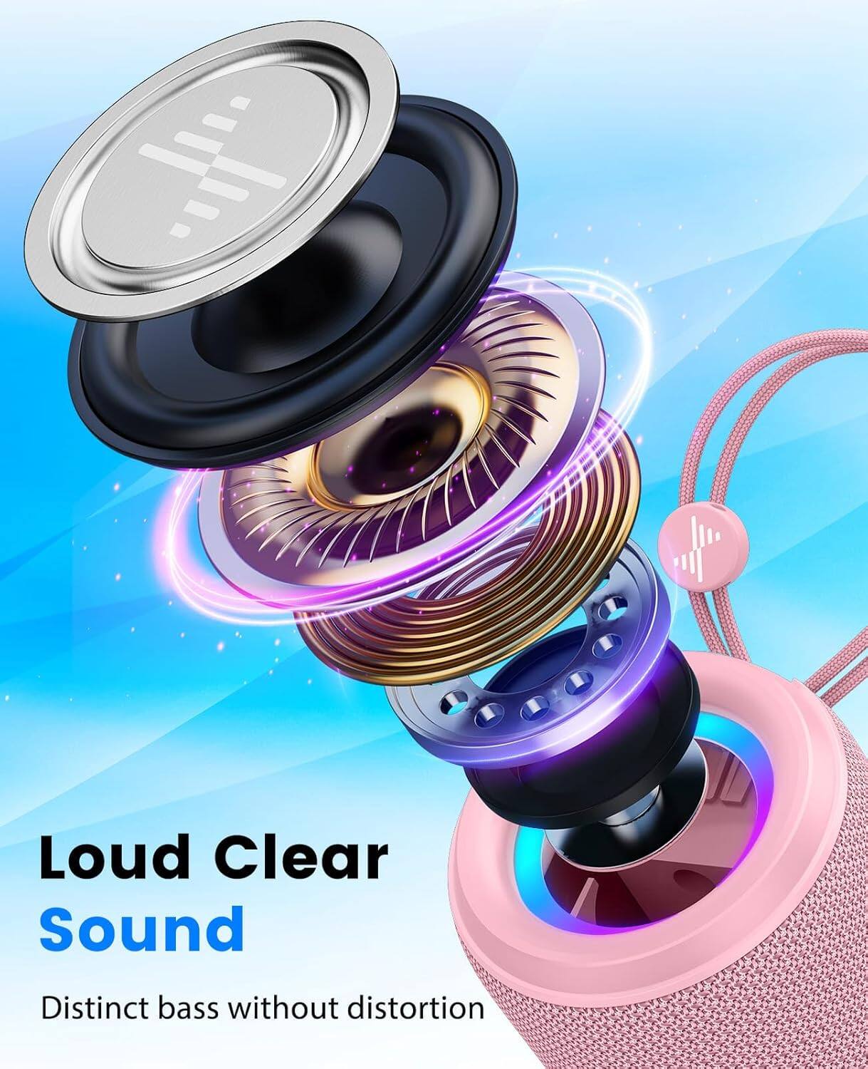 Loud Clear Sound  
Distinct bass without distortion