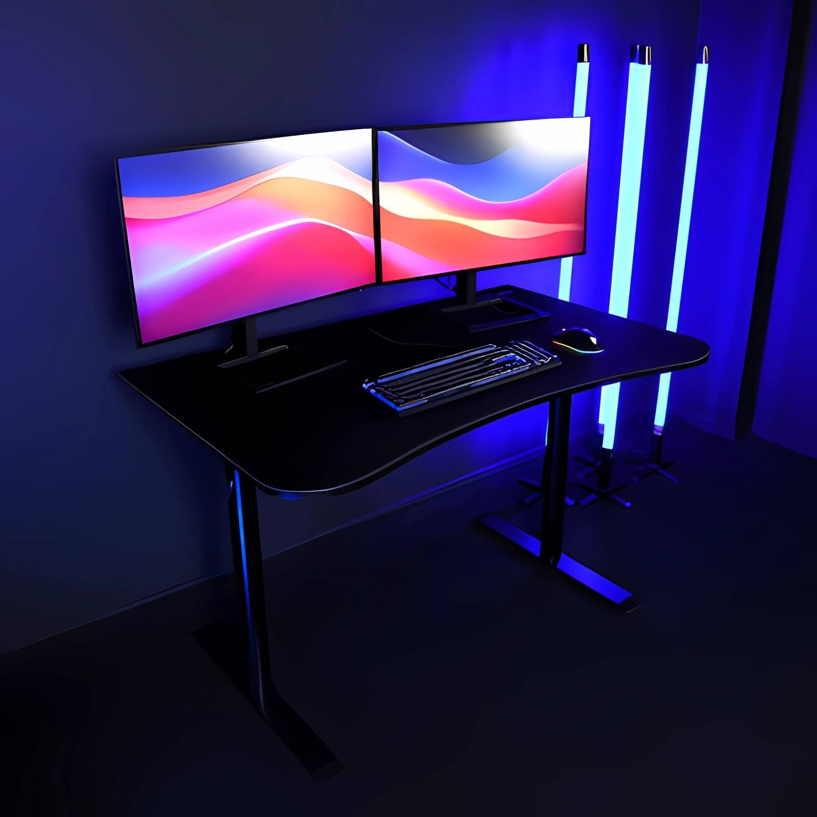 Back. Arozzi - Arozzi Arena Small Desk Pad - Pure Black - Pure Black.