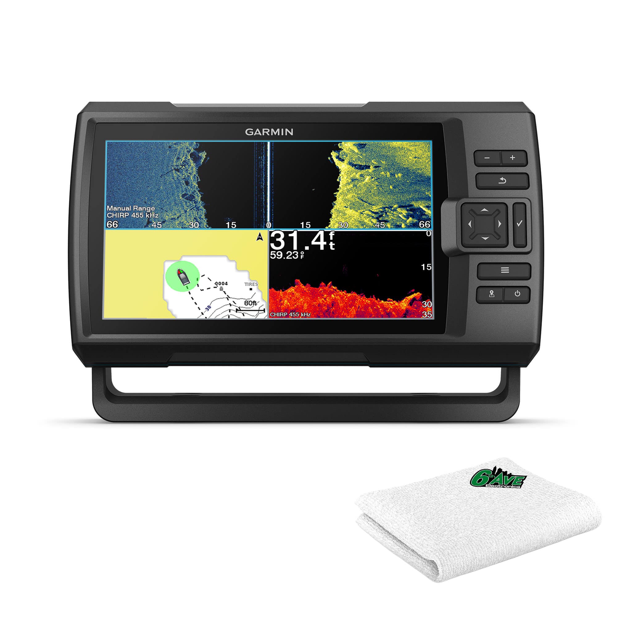 Garmin - Striker Vivid 9sv, Vivid Scanning Sonar Color Palettes, Cleaning kit