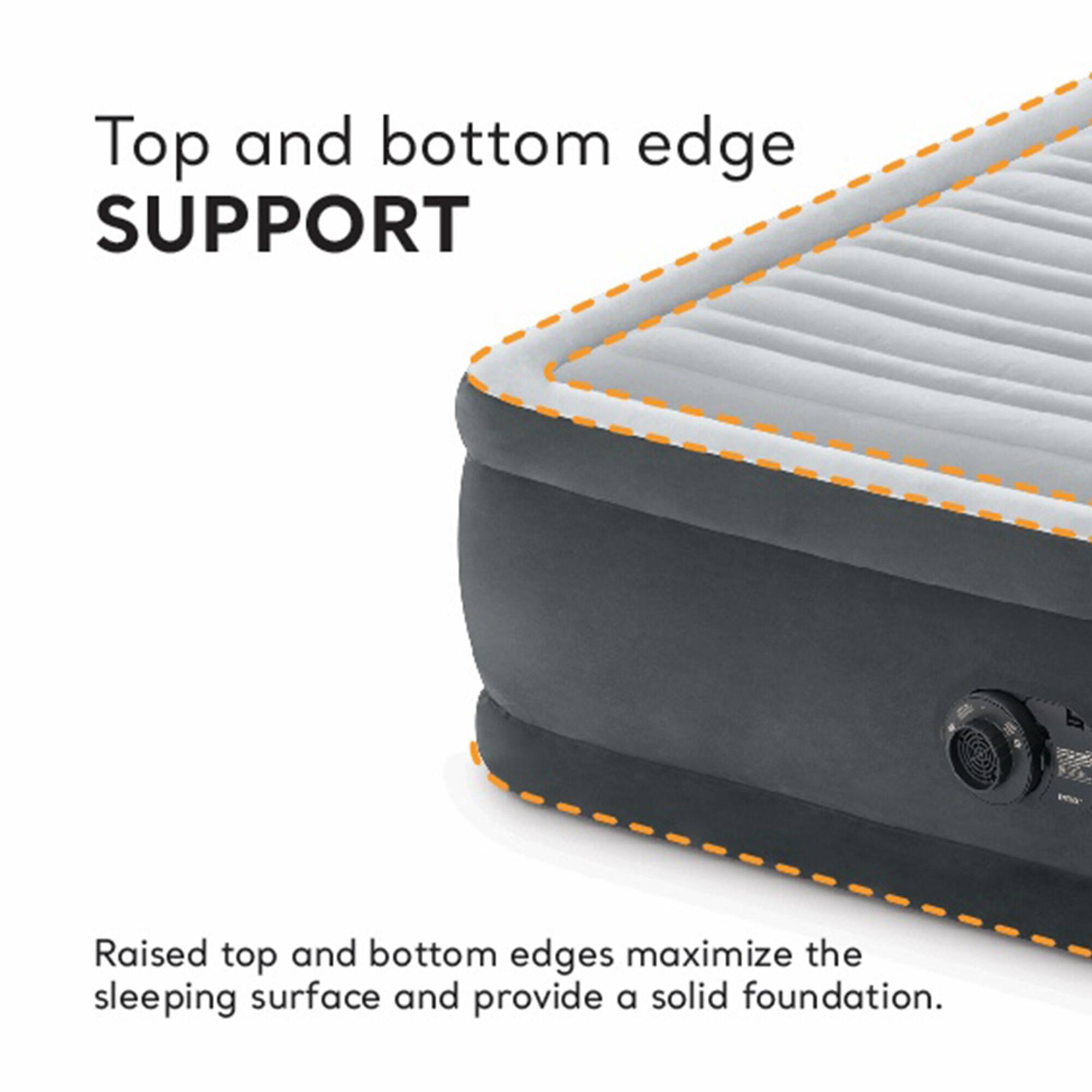 Top and bottom edge SUPPORT

Raised top and bottom edges maximize the sleeping surface and provide a solid foundation.