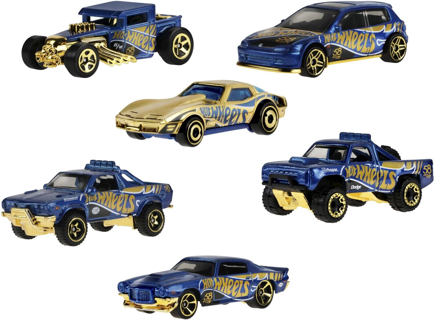 Mattel Hot Wheels 1:64 58th Anniversary 24 Piece J Assortment