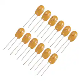 Unique Bargains - Tantalum Capacitor 4.7uF 50V Yellow Radial Dipped, for Circuit Boards/DIY/Computer, 12pcs - Orange
