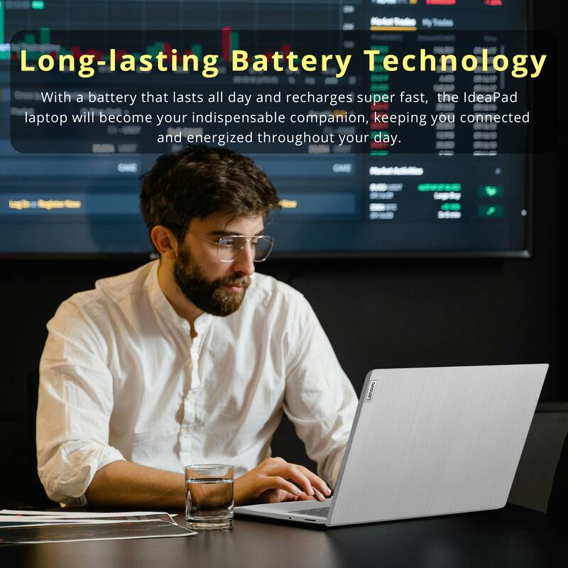 Long-lasting Battery Technology

With a battery that lasts all day and recharges super fast, the IdeaPad laptop will become your indispensable companion, keeping you connected and energized throughout your day.