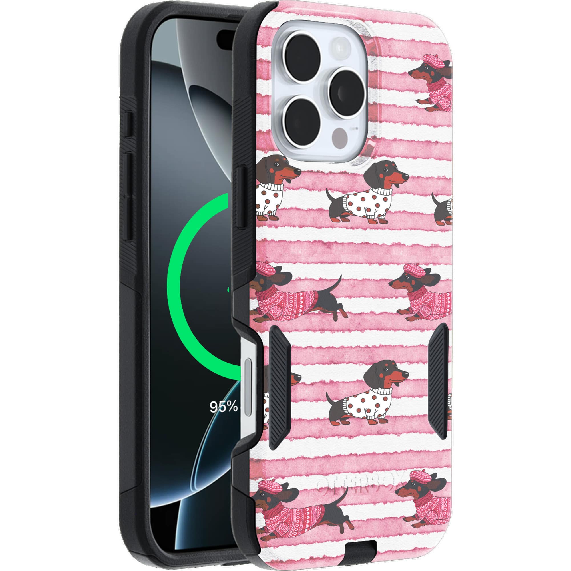 OtterBox - Artist Edition MagSafe Commuter Series Case for iPhone 16 Pro Max - Dachshund
