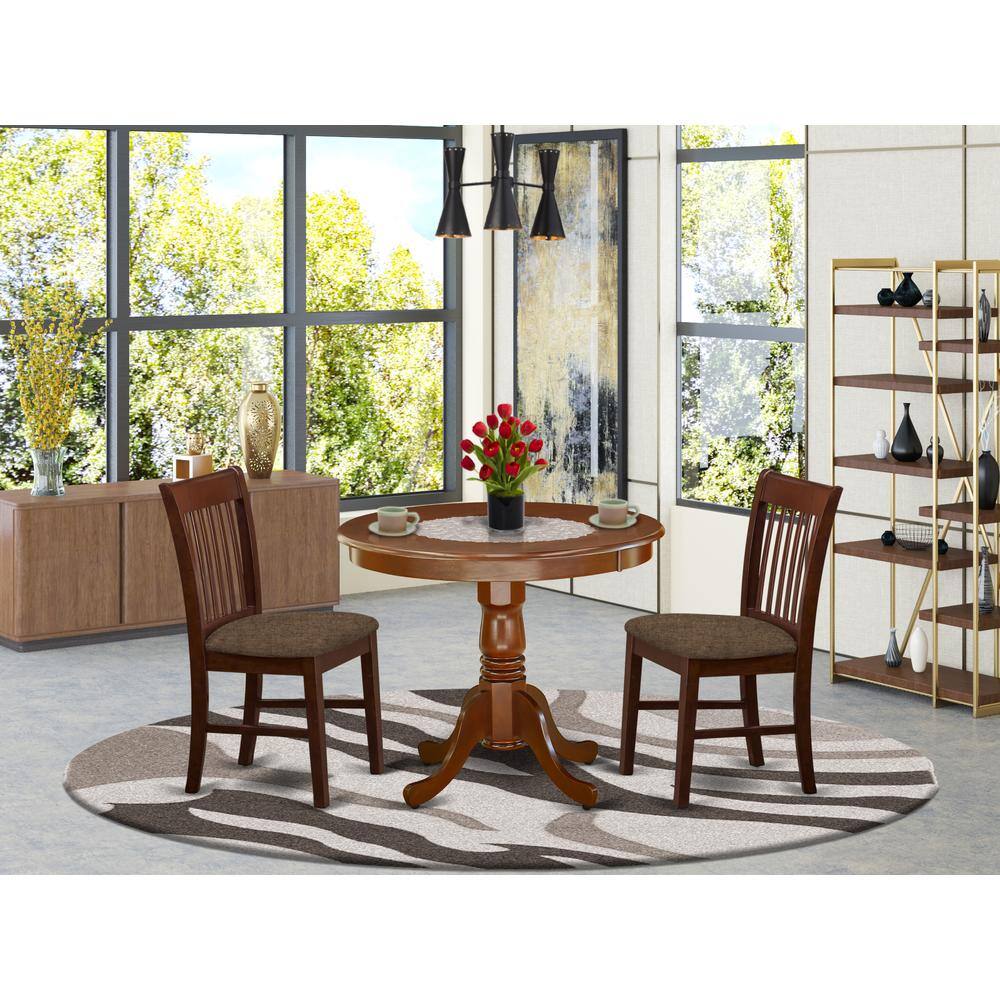 Left. East West Furniture - Dining Room Set Mahogany - Mahogany.